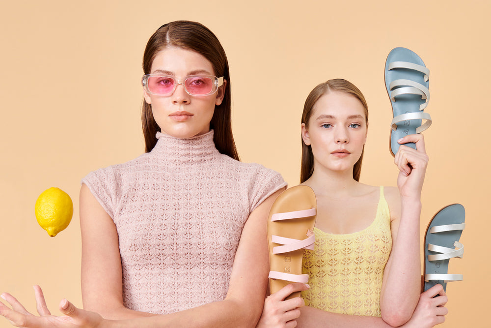 Slim handmade leather sandals in many colours